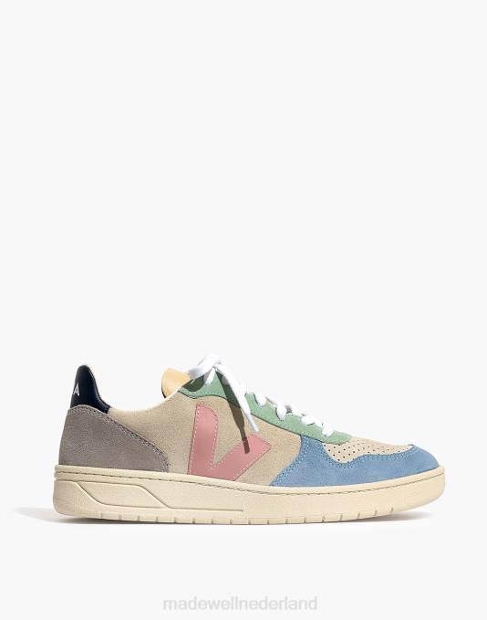 schoenen jade wit multico ZVH62379 Madewell Veja suède v-10 sneakers vrouwen