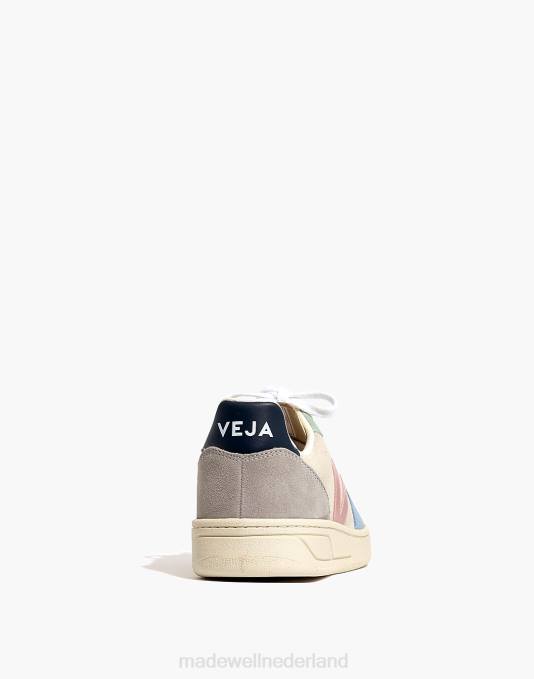 schoenen jade wit multico ZVH62379 Madewell Veja suède v-10 sneakers vrouwen
