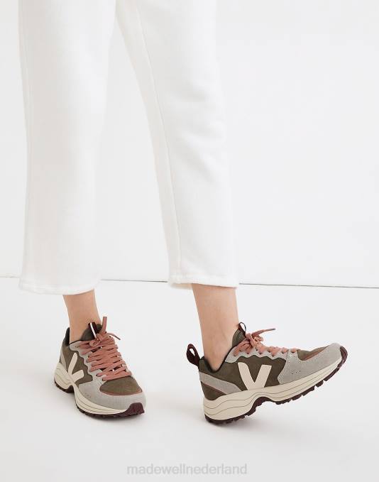 schoenen kaki zwart ZVH62776 Madewell Veja suède venturi-sneakers vrouwen