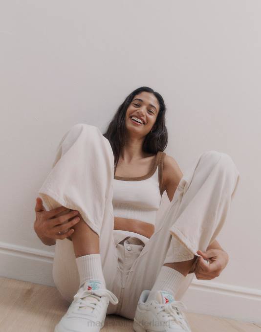 schoenen krijt/albast/glengroen ZVH62774 Madewell reebok club c85 vintage sneakers vrouwen