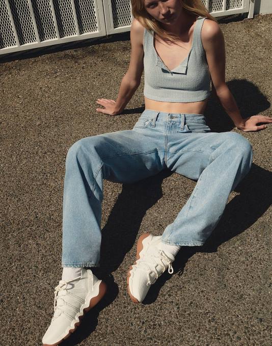 schoenen oogje wit multi ZVH62771 Madewell veldgebreide sneakers vrouwen