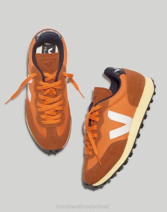 schoenen pompoen wit ZVH62389 Madewell Veja Rio Branco sneakers vrouwen