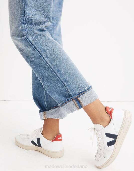 schoenen witte zonperzik ZVH62371 Madewell veja v-10 sneakers in colorblock vrouwen