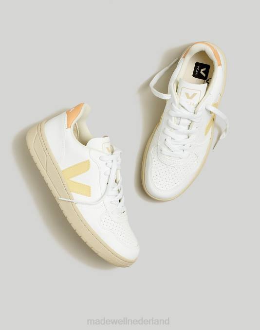 schoenen witte zonperzik ZVH62373 Madewell veja v-10 sneakers in colorblock vrouwen